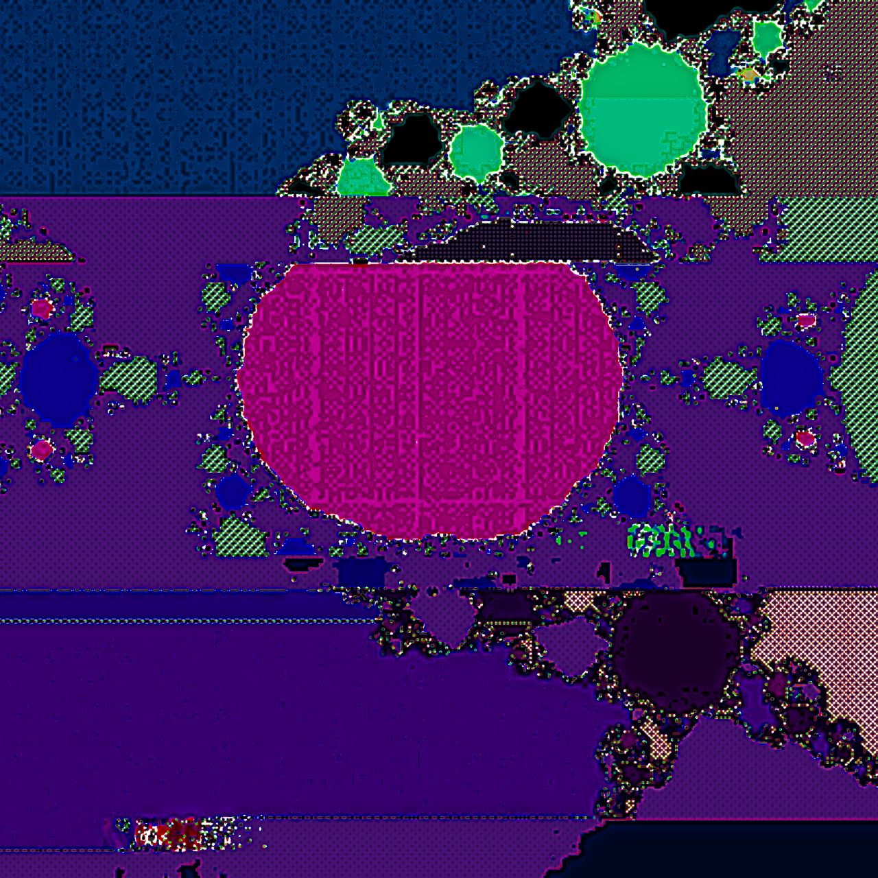 Glitched out fractal image